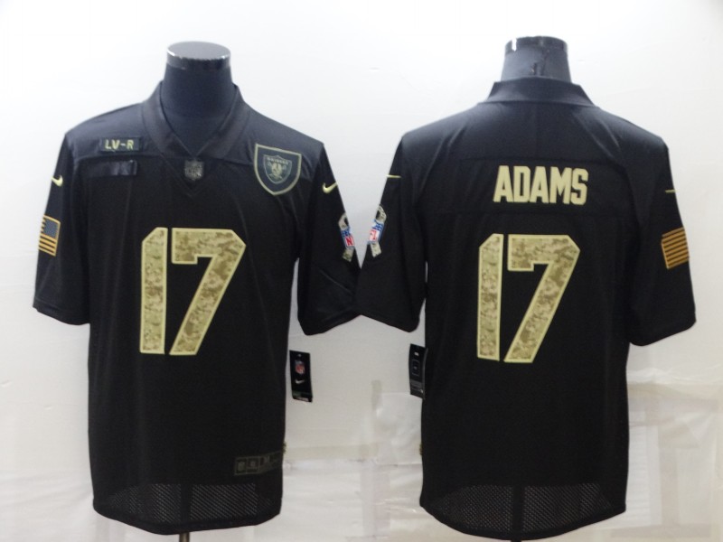 Men Okaland Raiders 17 Adams Black Camo Lettering 2022 Nike NFL Jersey